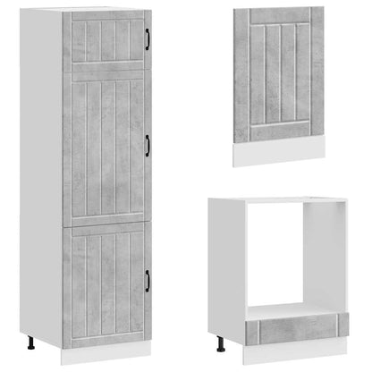 vidaXL 7 Piece Kitchen Cabinet Set "Lucca" Concrete Grey Engineered Wood
