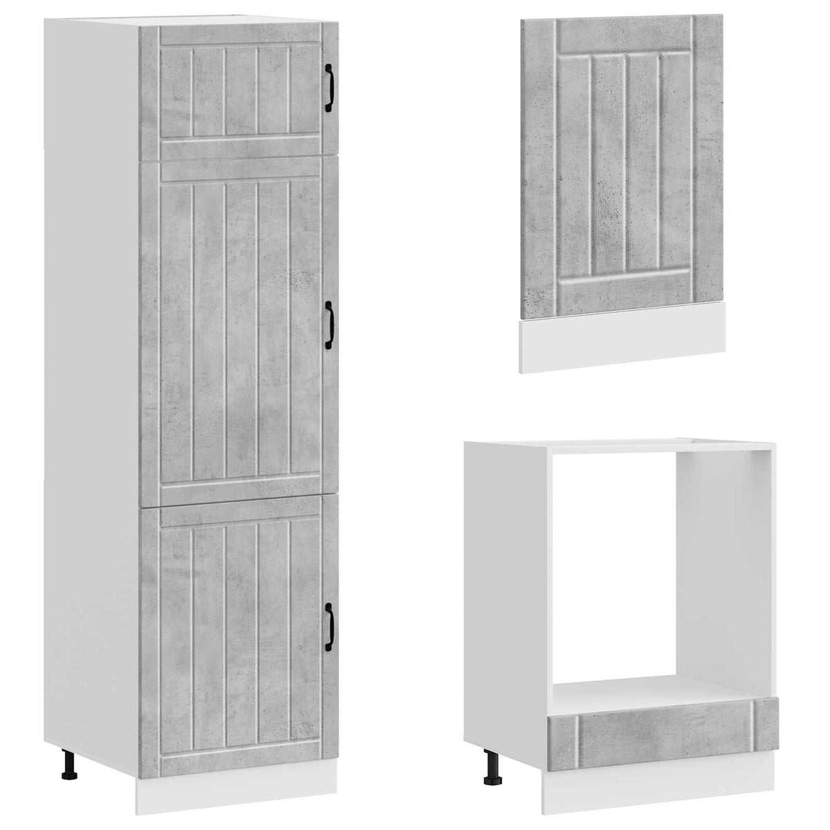 vidaXL 7 Piece Kitchen Cabinet Set "Lucca" Concrete Grey Engineered Wood