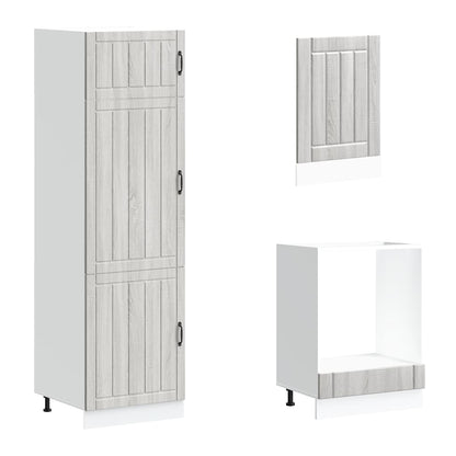 vidaXL 7 Piece Kitchen Cabinet Set Lucca Grey Sonoma Engineered Wood