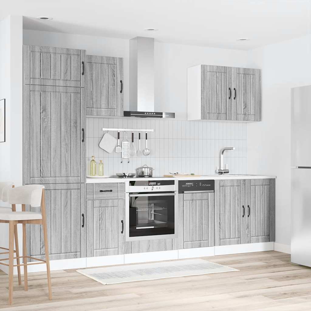 vidaXL 7 Piece Kitchen Cabinet Set "Lucca" Grey Sonoma Engineered Wood