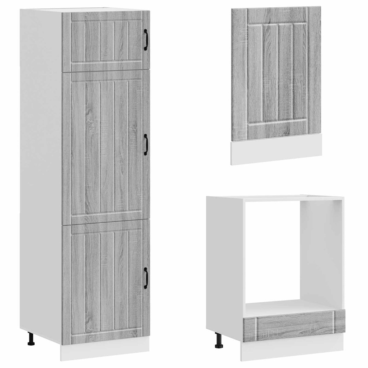 vidaXL 7 Piece Kitchen Cabinet Set "Lucca" Grey Sonoma Engineered Wood