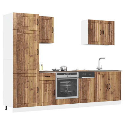 vidaXL 7 Piece Kitchen Cabinet Set Lucca Old Wood Engineered Wood