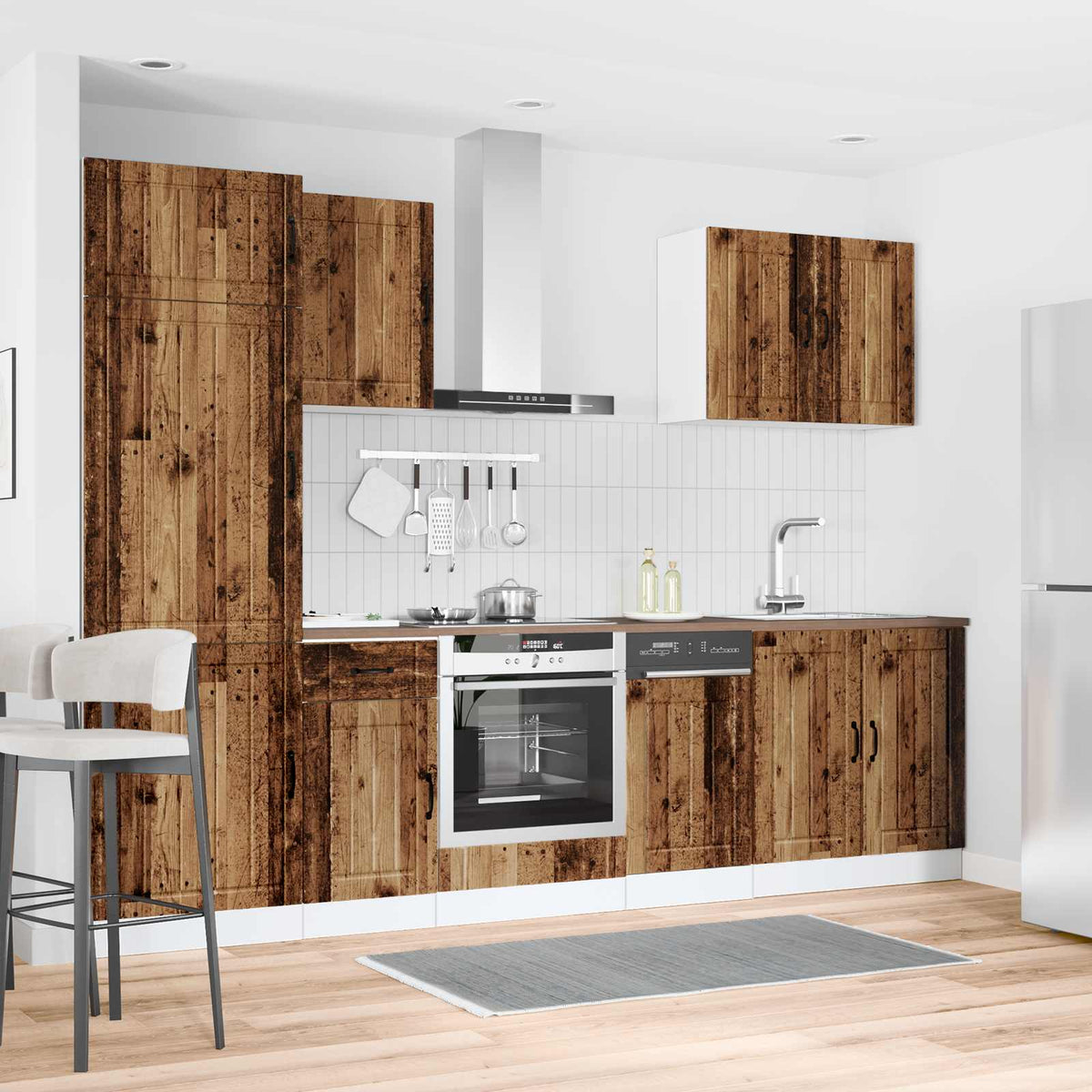 vidaXL 7 Piece Kitchen Cabinet Set "Lucca" Old Wood Engineered Wood