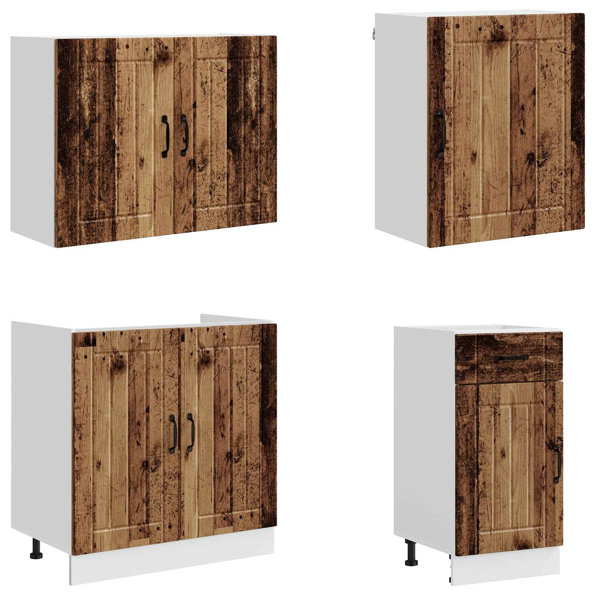 vidaXL 7 Piece Kitchen Cabinet Set "Lucca" Old Wood Engineered Wood