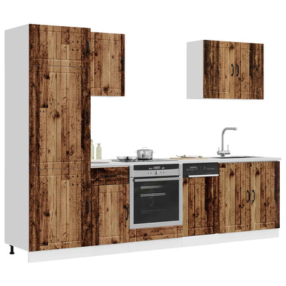 vidaXL 7 Piece Kitchen Cabinet Set "Lucca" Old Wood Engineered Wood