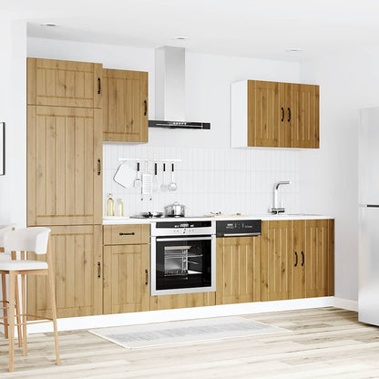 vidaXL 7 Piece Kitchen Cabinet Set Lucca Artisan Oak Engineered Wood