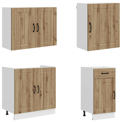 vidaXL 7 Piece Kitchen Cabinet Set "Lucca" Artisan Oak Engineered Wood