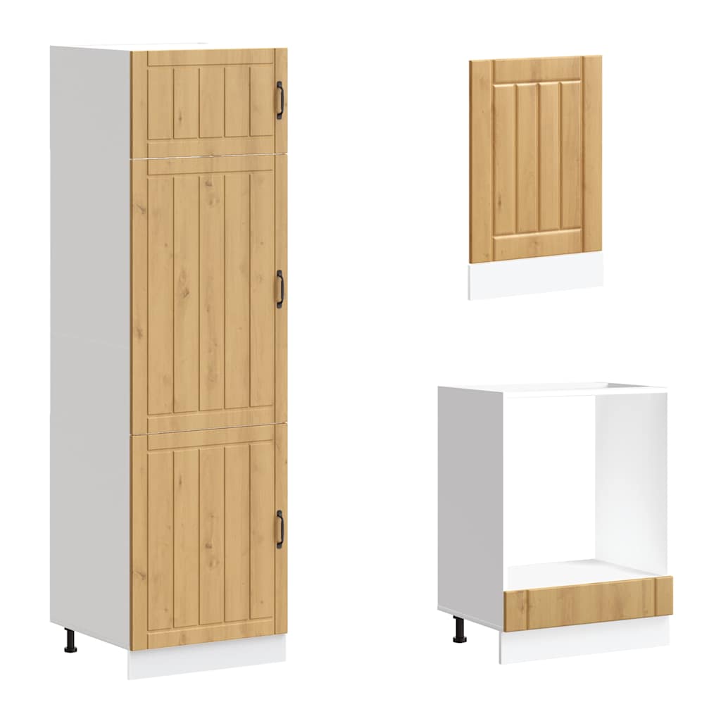vidaXL 7 Piece Kitchen Cabinet Set Lucca Artisan Oak Engineered Wood