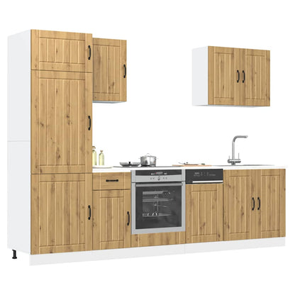 vidaXL 7 Piece Kitchen Cabinet Set Lucca Artisan Oak Engineered Wood