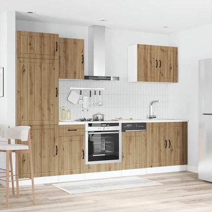 vidaXL 7 Piece Kitchen Cabinet Set "Lucca" Artisan Oak Engineered Wood