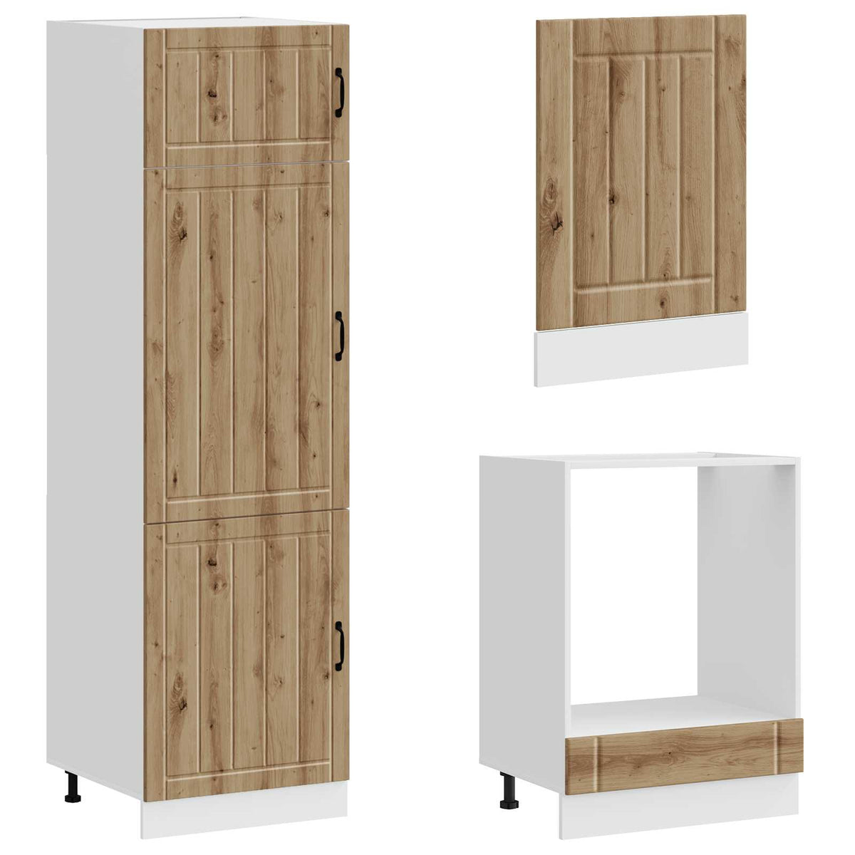 vidaXL 7 Piece Kitchen Cabinet Set "Lucca" Artisan Oak Engineered Wood