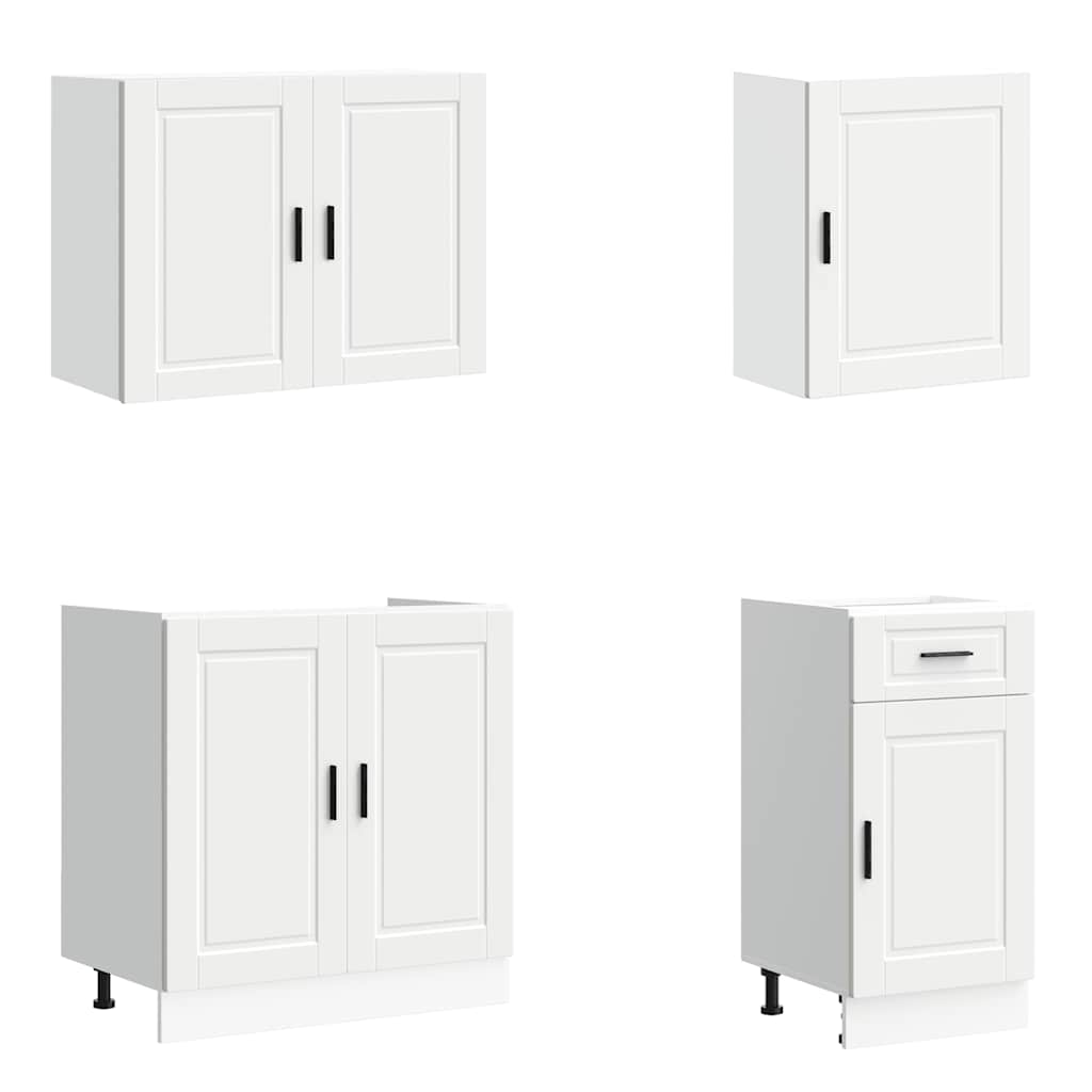 vidaXL 7 Piece Kitchen Cabinet Set Porto White Engineered Wood
