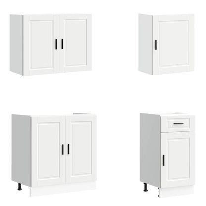 vidaXL 7 Piece Kitchen Cabinet Set Porto White Engineered Wood