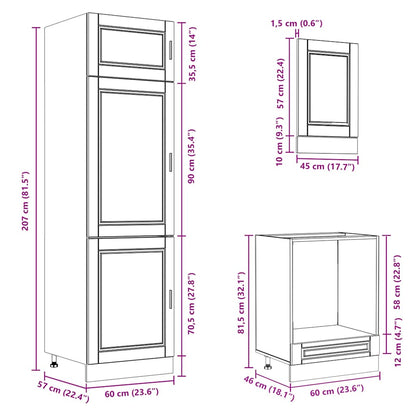 vidaXL 7 Piece Kitchen Cabinet Set Porto High Gloss White Engineered Wood