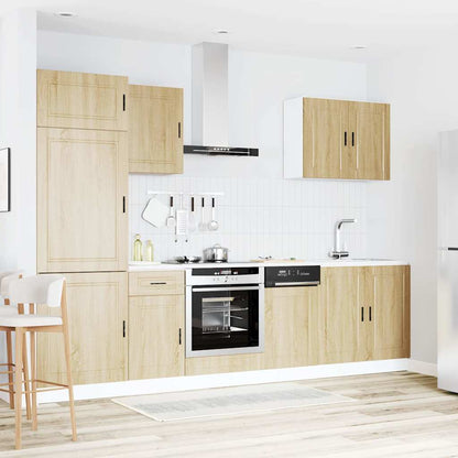 vidaXL 7 Piece Kitchen Cabinet Set Porto Sonoma Oak Engineered Wood