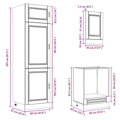 vidaXL 7 Piece Kitchen Cabinet Set Porto Sonoma Oak Engineered Wood