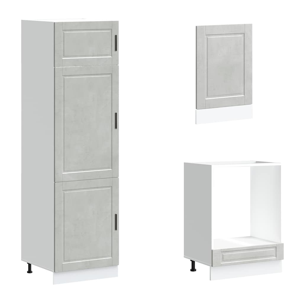 vidaXL 7 Piece Kitchen Cabinet Set Porto Concrete Grey Engineered Wood