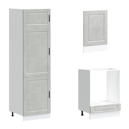 vidaXL 7 Piece Kitchen Cabinet Set Porto Concrete Grey Engineered Wood