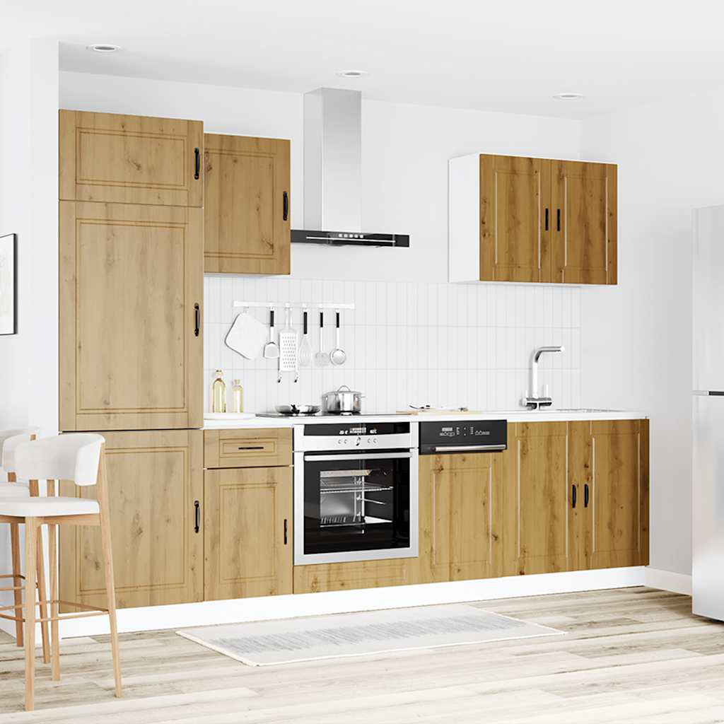 vidaXL 7 Piece Kitchen Cabinet Set Kalmar Artisan Oak Engineered Wood