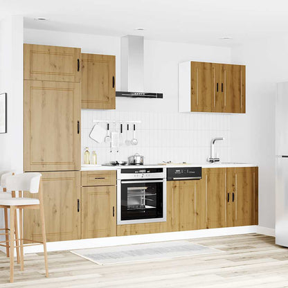 vidaXL 7 Piece Kitchen Cabinet Set Kalmar Artisan Oak Engineered Wood