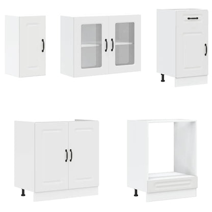 vidaXL 8 Piece Kitchen Cabinet Set Kalmar White Engineered Wood