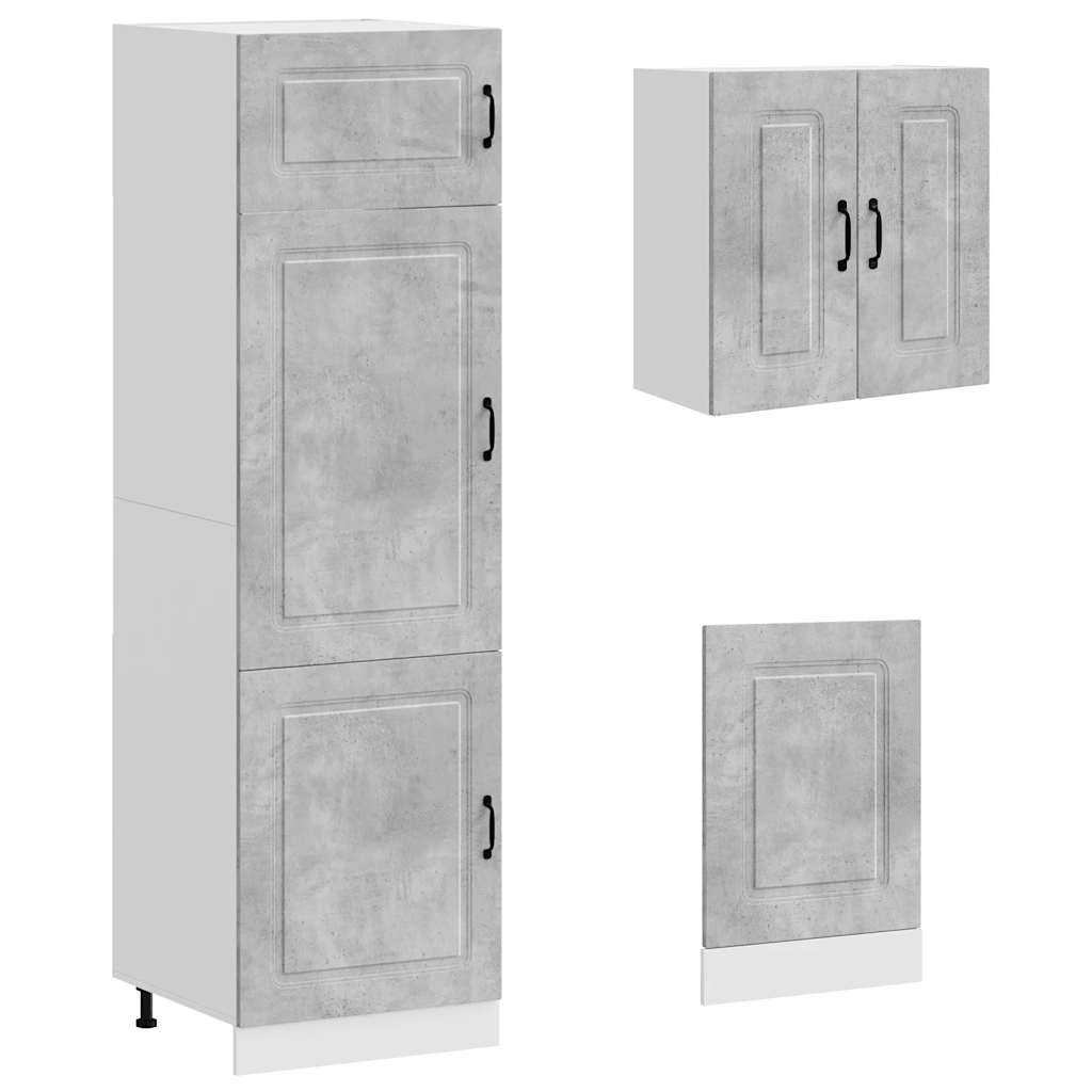 vidaXL 8 Piece Kitchen Cabinet Set "Kalmar" Concrete Grey