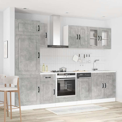 vidaXL 8 Piece Kitchen Cabinet Set "Kalmar" Concrete Grey