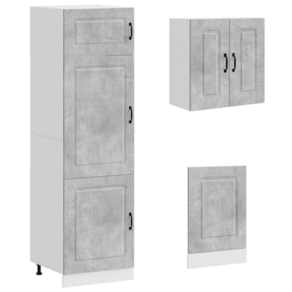 vidaXL 8 Piece Kitchen Cabinet Set "Kalmar" Concrete Grey