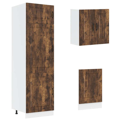 vidaXL 8 Piece Kitchen Cabinet Set Kalmar Smoked Oak Engineered Wood