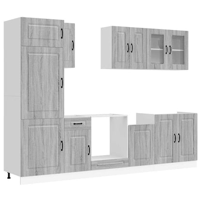 vidaXL 8 Piece Kitchen Cabinet Set "Kalmar" Grey Sonoma Engineered Wood