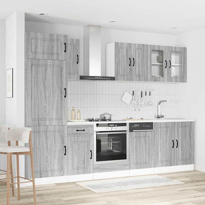vidaXL 8 Piece Kitchen Cabinet Set "Kalmar" Grey Sonoma Engineered Wood