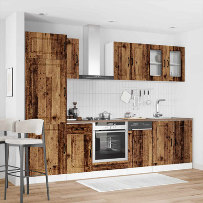 vidaXL 8 Piece Kitchen Cabinet Set "Kalmar" Old Wood Engineered Wood