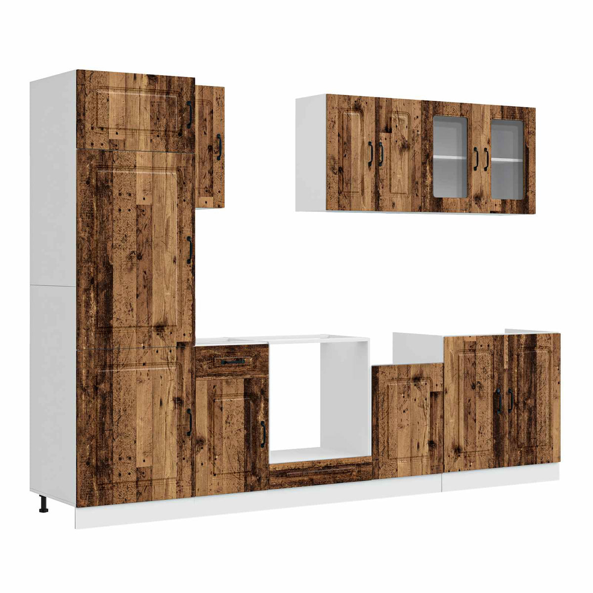 vidaXL 8 Piece Kitchen Cabinet Set "Kalmar" Old Wood Engineered Wood