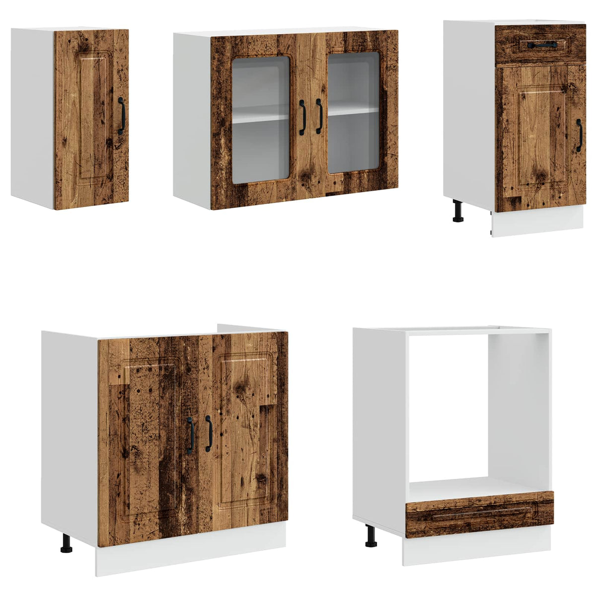 vidaXL 8 Piece Kitchen Cabinet Set "Kalmar" Old Wood Engineered Wood