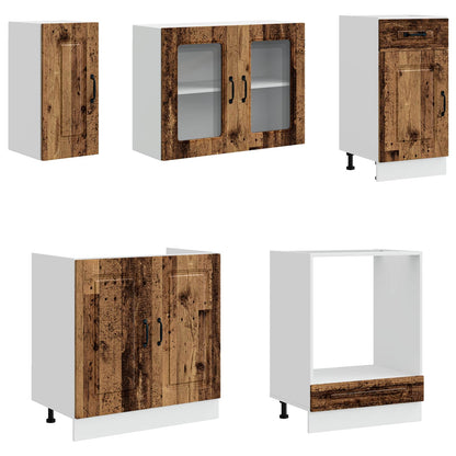 vidaXL 8 Piece Kitchen Cabinet Set "Kalmar" Old Wood Engineered Wood