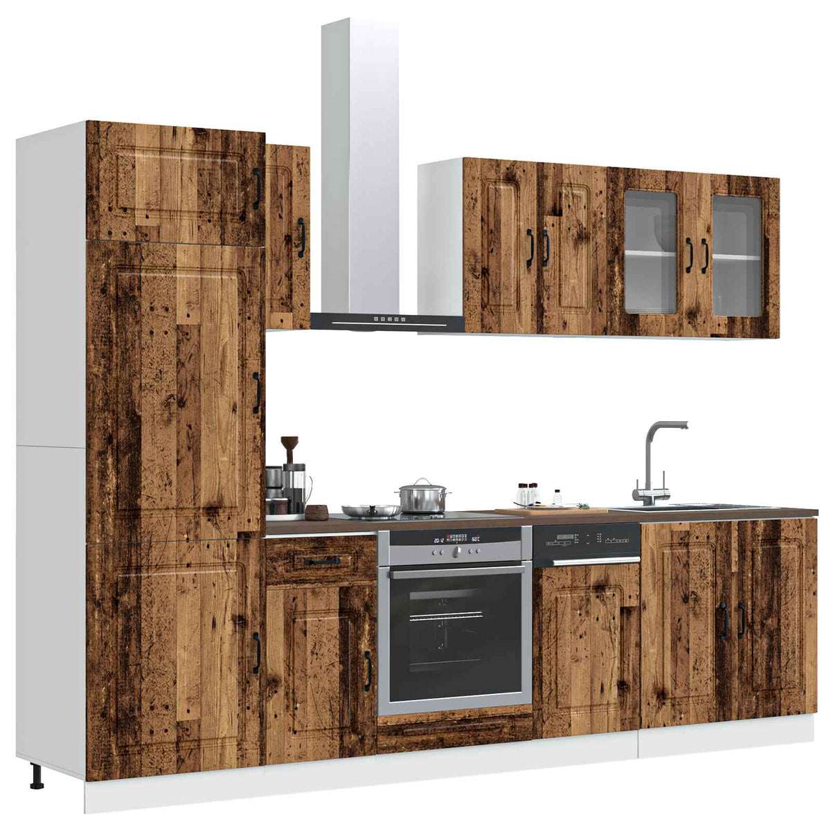 vidaXL 8 Piece Kitchen Cabinet Set "Kalmar" Old Wood Engineered Wood