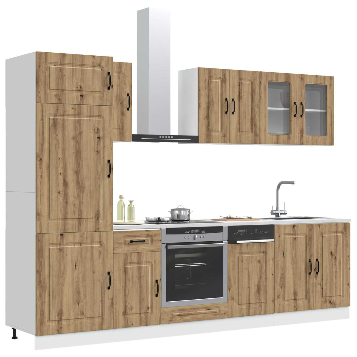 vidaXL 8 Piece Kitchen Cabinet Set "Kalmar" Artisan Oak Engineered Wood