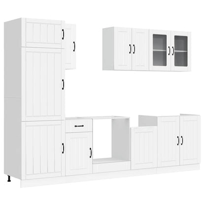 vidaXL 8 Piece Kitchen Cabinet Set "Lucca" White Engineered Wood
