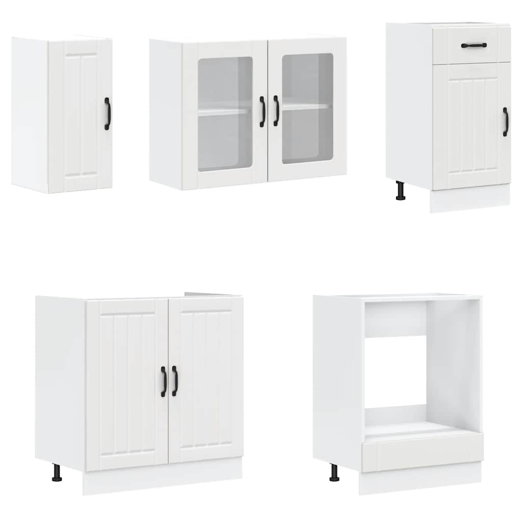 vidaXL 8 Piece Kitchen Cabinet Set Lucca White Engineered Wood