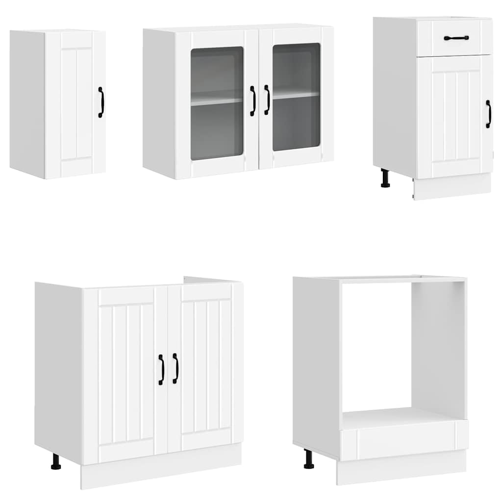 vidaXL 8 Piece Kitchen Cabinet Set "Lucca" White Engineered Wood