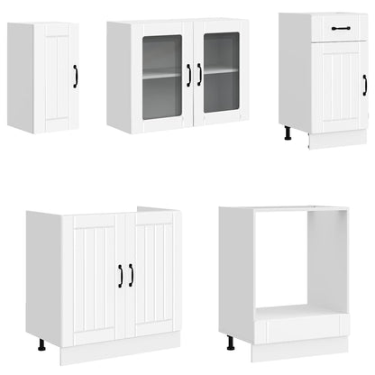 vidaXL 8 Piece Kitchen Cabinet Set "Lucca" White Engineered Wood