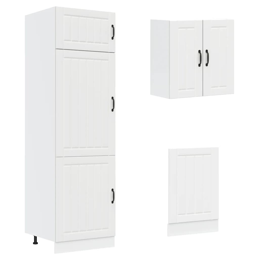 vidaXL 8 Piece Kitchen Cabinet Set Lucca White Engineered Wood