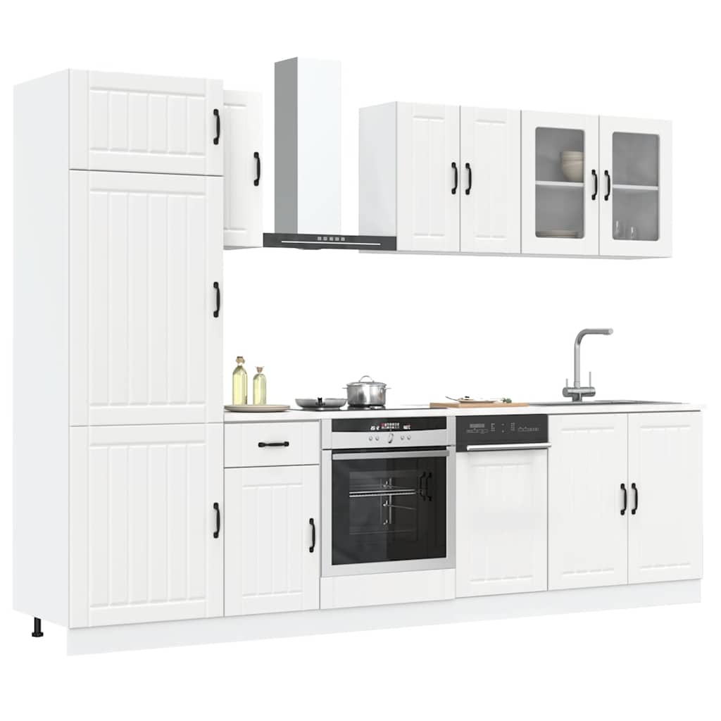 vidaXL 8 Piece Kitchen Cabinet Set Lucca White Engineered Wood