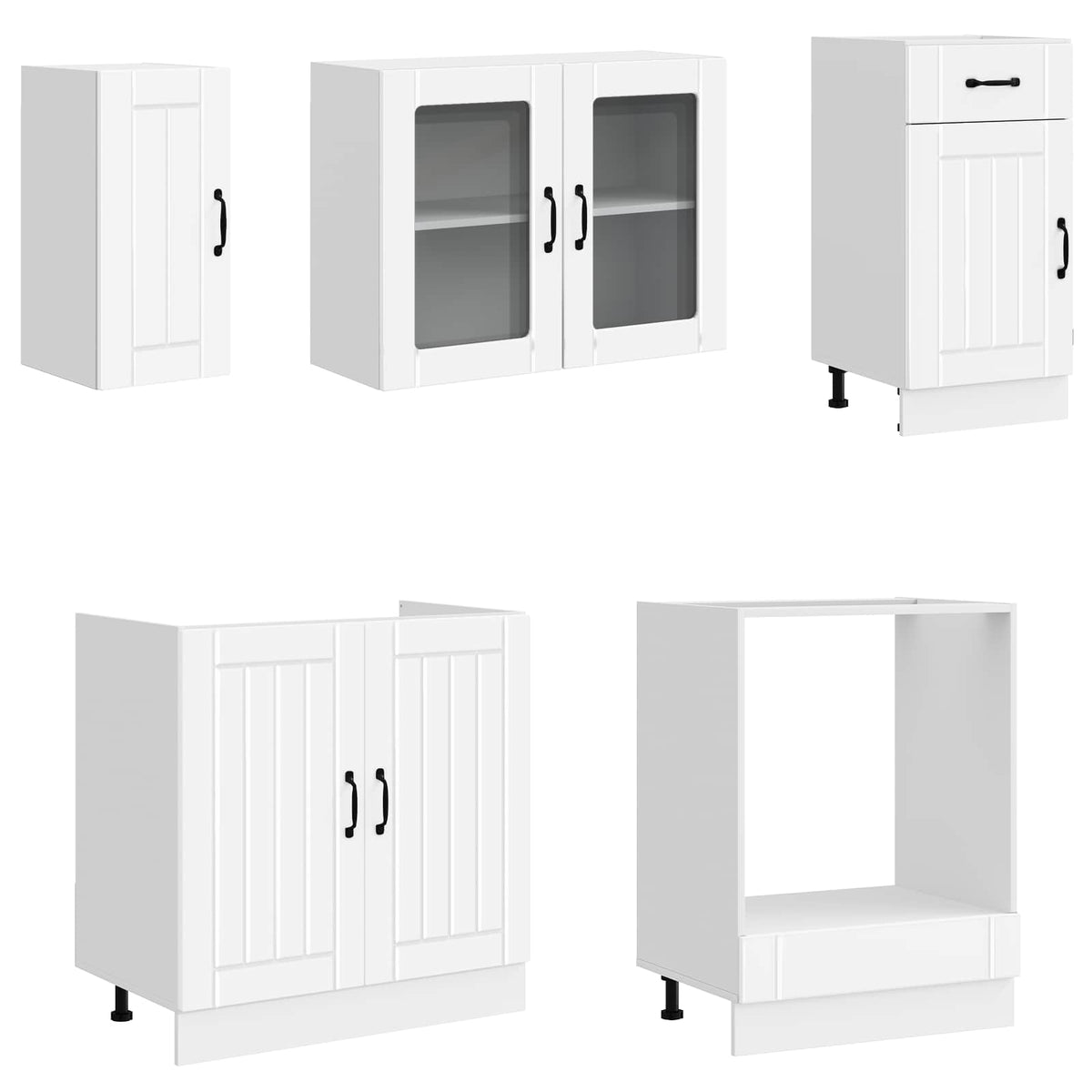 vidaXL 8 Piece Kitchen Cabinet Set "Lucca" White Engineered Wood