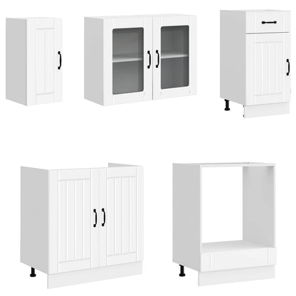 vidaXL 8 Piece Kitchen Cabinet Set "Lucca" White Engineered Wood