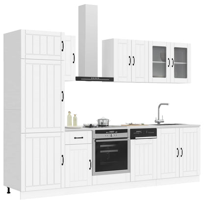 vidaXL 8 Piece Kitchen Cabinet Set "Lucca" White Engineered Wood
