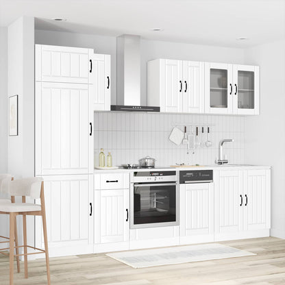 vidaXL 8 Piece Kitchen Cabinet Set "Lucca" High Gloss White Engineered Wood