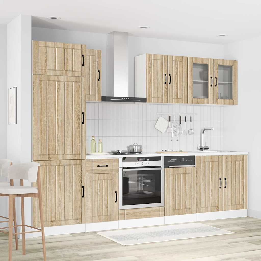 vidaXL 8 Piece Kitchen Cabinet Set "Lucca" Sonoma Oak Engineered Wood