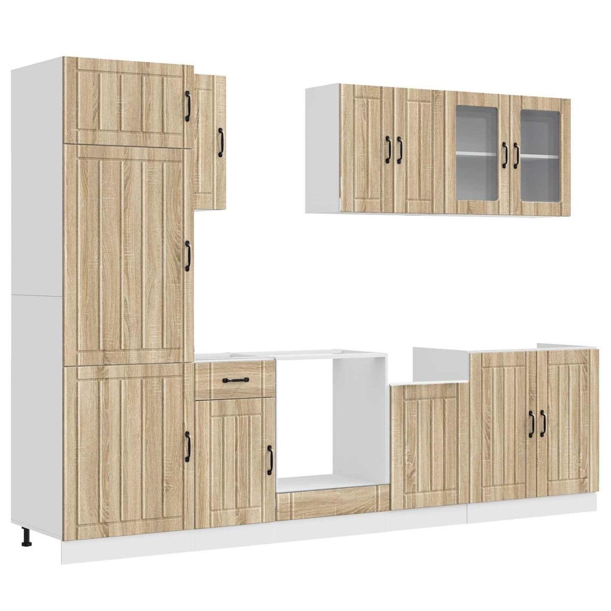 vidaXL 8 Piece Kitchen Cabinet Set "Lucca" Sonoma Oak Engineered Wood