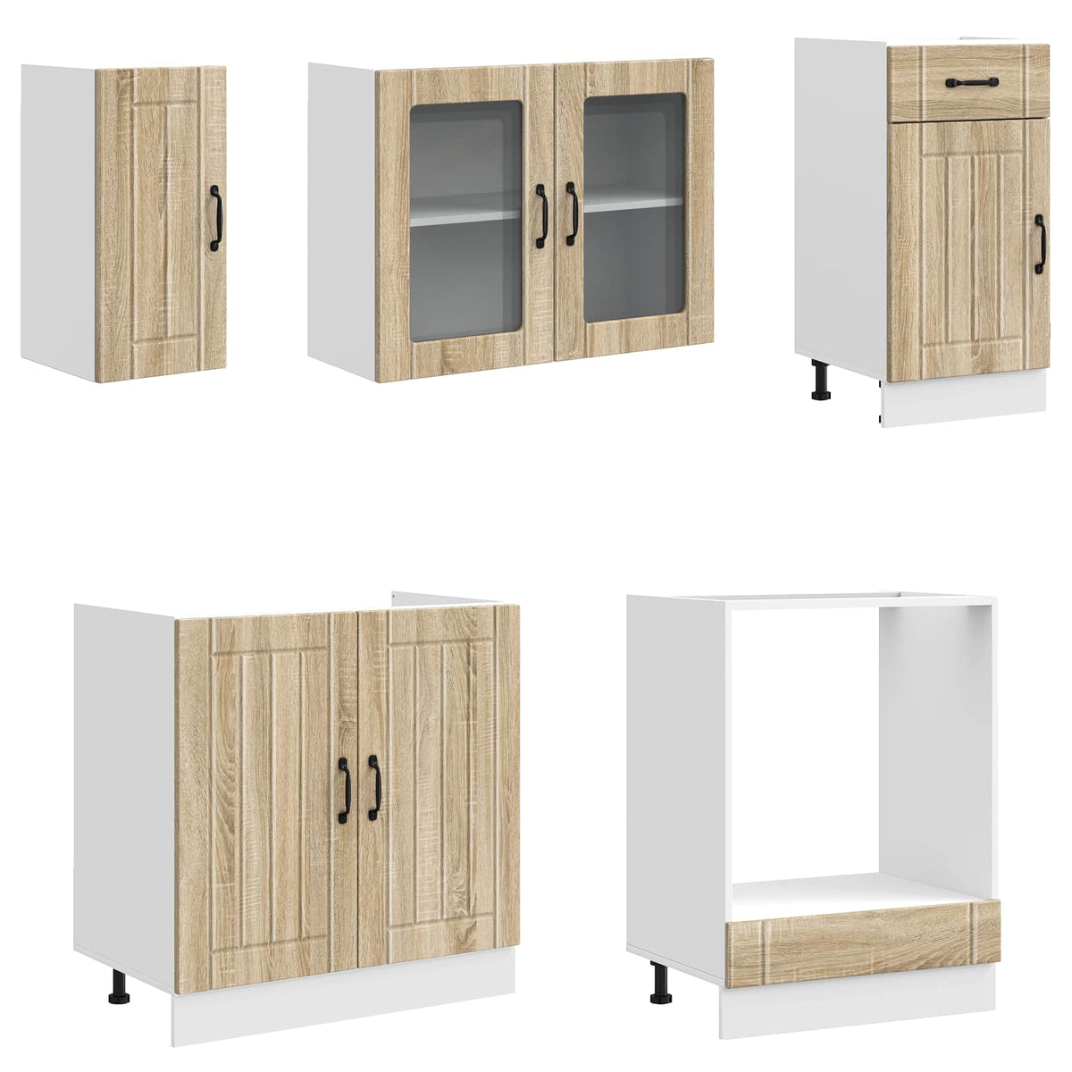 vidaXL 8 Piece Kitchen Cabinet Set "Lucca" Sonoma Oak Engineered Wood